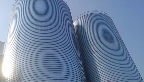 下花园2座混凝土高架卷板仓